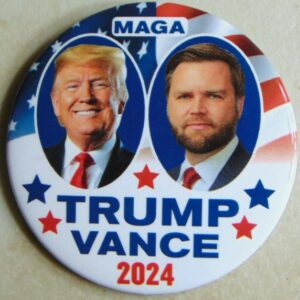 Donald Trump 2024 Vance campaign pin button political1