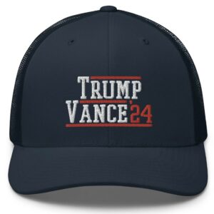 Donald Trump JD Vance 2024 Snapback Trucker Hat