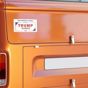 Give Freedom a Chance Trump Vance Election 2024 Bumper Sticker, MAGA Make America Great Once Again Car Truck Sticker1