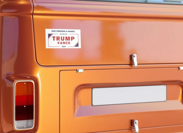 Give Freedom a Chance Trump Vance Election 2024 Bumper Sticker, MAGA Make America Great Once Again Car Truck Sticker1