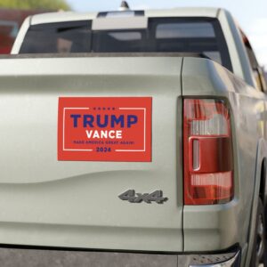 Hulk Hogan Trump Vance Red Car Magnet