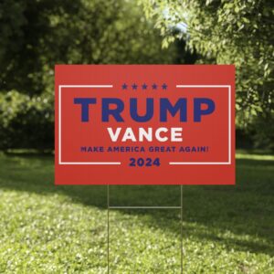 Hulk Hogan Trump Vance Red Yard Sign Uss