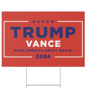 Hulk Hogan Trump Vance Red Yard Signs