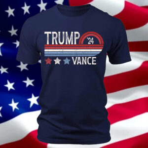 Men's Trump Vance 2024 Retro T-Shirts Short Patriotic Sleeve Crewneck Graphic Tees, Gifts for Him, Political Shirts, Trump Shirts, USA Shirt