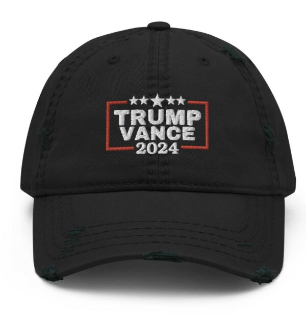 President Trump Vice President Vance 2024 Distressed Dad Hat