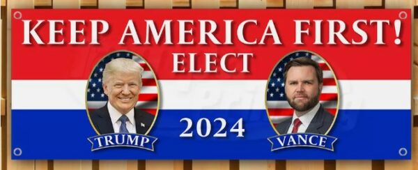 TRUMP VANCE 2024 MAGA FJB Banner Flag Sign Vinyl