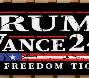 TRUMP VANCE 2024 THE FREEDOM TICKET MAGA FJB Banner Flag Sign Vinyl