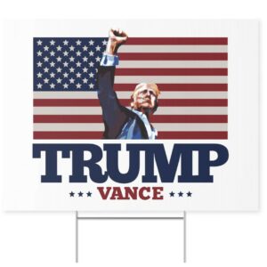 TRUMP VANCE Fist Pump Yard Sign