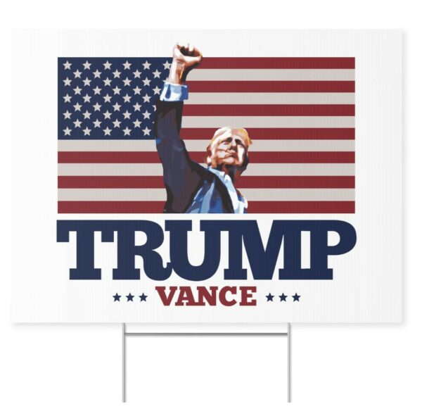 TRUMP VANCE Fist Pump Yard Sign