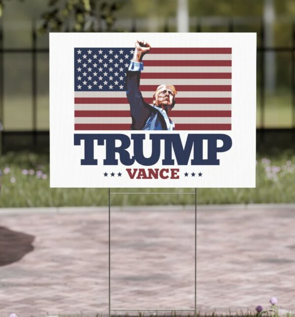 TRUMP VANCE Fist Pump Yard Signs