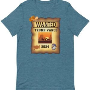 TRUMP VANCE wanted poster shirt, Trump Vance Shirt, Trump Vance western poster shirt, Trump Vance 2024 Tshirt Unisex t-shirt