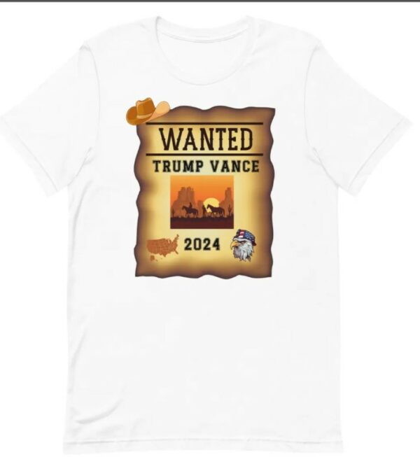 TRUMP VANCE wanted poster shirt, Trump Vance Shirt, Trump Vance western poster shirt, Trump Vance 2024 Tshirt Unisex t-shirt2