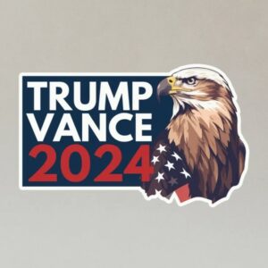 Trump 2024 Decal, Trump Vance Sticker, MAGA Car Decal, Republican Decal, Political, Trump Support, Kiss Cut Vinyl Decal