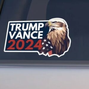 Trump 2024 Decal, Trump Vance Sticker, MAGA Car Decal, Republican Decal, Political, Trump Support, Kiss Cut Vinyl Decal1