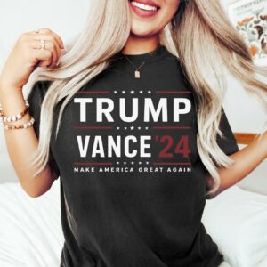 Trump 2024 Support Trump and Vance with Official Campaign Shirt