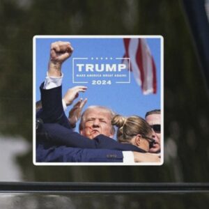 Trump MAGA Assassination Attempt Fist Pump Sticker Trump 2024 Bumper Sticker Decal