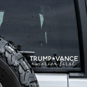 Trump Vance 2024 America First Cursive Decals