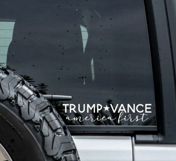 Trump Vance 2024 America First Cursive Decals