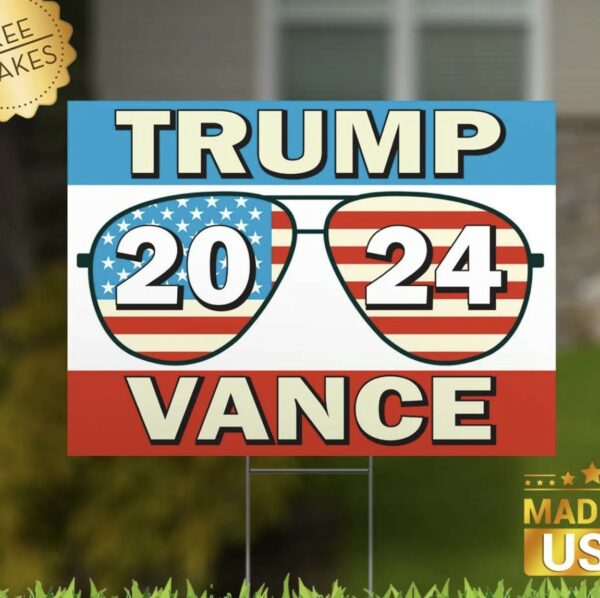 Trump Vance 2024 Bright Future Yard Sign