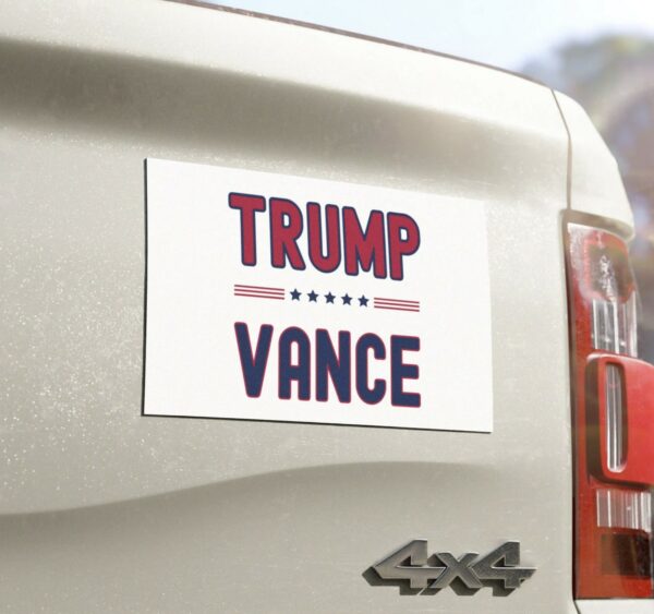 Trump Vance 2024 Car magnet, Elections 2024 car decal, Election 2024 bumper sticker, American flag bumper sticker, Trump car magnets