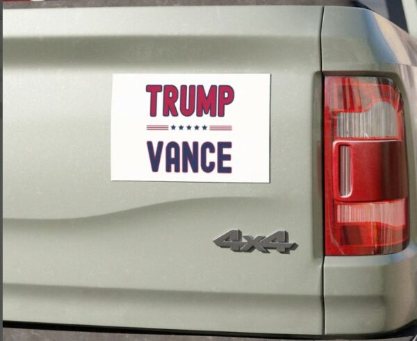 Trump Vance 2024 Car magnet, Elections 2024 car decal, Election 2024 bumper sticker, American flag bumper sticker1