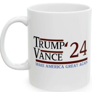 Trump Vance 2024 Ceramic Mug 11oz or 15oz, Donald Trump Mug, Donald Trump Rally, Trump & Vance Mug, Make America Great, MAGA, America First2