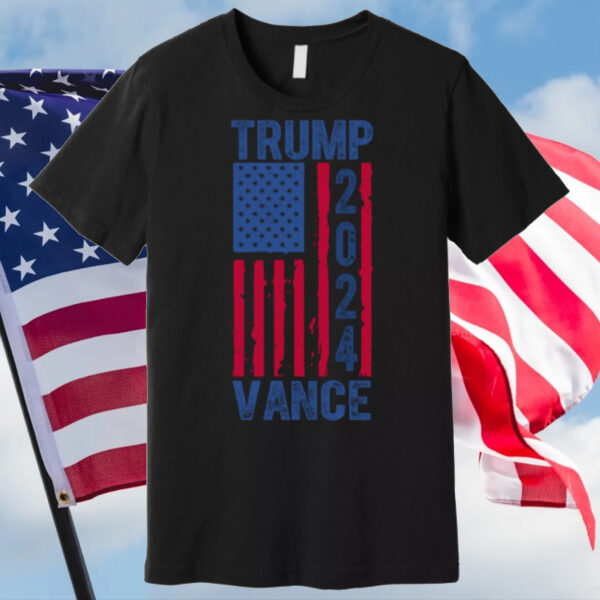 Trump Vance 2024 Election American Flag Premium T-Shirt1