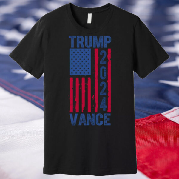 Trump Vance 2024 Election American Flag Premium T-Shirt2