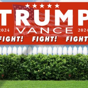 Trump-Vance 2024 Fight Banner Flag