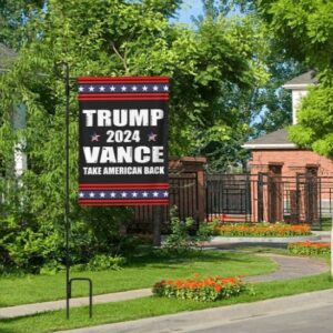 Trump-Vance 2024 Garden Flag,Donald Trump 2024 President J D-Vance Ake Save American Back Double Sided Garden Flag House Flags Outdoor Yard Flag Home Sign14