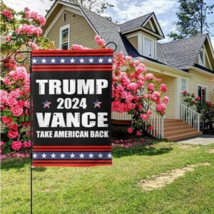 Trump-Vance 2024 Garden Flag,Donald Trump 2024 President J D-Vance Ake Save American Back Double Sided Garden Flag House Flags Outdoor Yard Flag Home Sign16