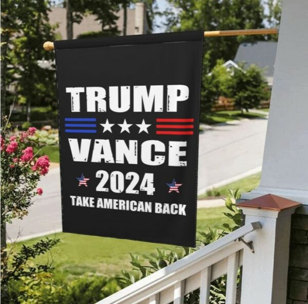 Trump-Vance 2024 Garden Flag,Donald Trump 2024 President J D-Vance Ake Save American Back Double Sided Garden Flag House Flags Outdoor Yard Flag Home Sign19