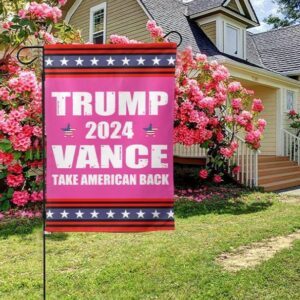 Trump-Vance 2024 Garden Flag,Donald Trump 2024 President J D-Vance Ake Save American Back Double Sided Garden Flag House Flags Outdoor Yard Flag Home Sign4