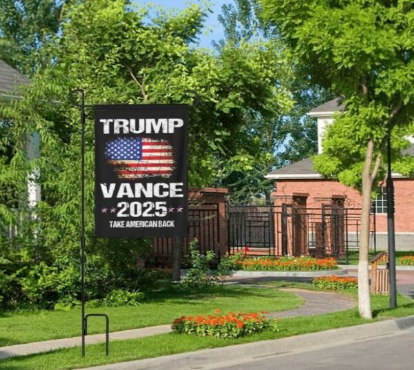 Trump-Vance 2024 Garden Flag,Donald Trump 2024 President J D-Vance Ake Save American Back Double Sided Garden Flag House Flags Outdoor Yard Flag Home Sign(No Flagstand)3