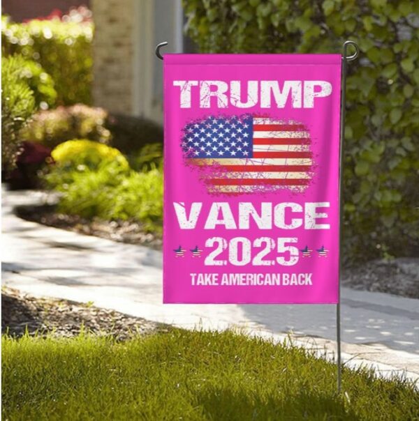 Trump-Vance 2024 Garden Flag,Donald Trump 2024 President J D-Vance Ake Save American Back Double Sided Garden Flag House13