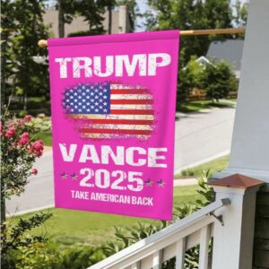 Trump-Vance 2024 Garden Flag,Donald Trump 2024 President J D-Vance Ake Save American Back Double Sided Garden Flag House14