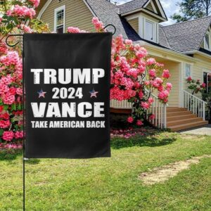 Trump-Vance 2024 Garden Flag,Donald Trump 2024 President J D-Vance Ake Save American Back Double Sided Garden Flag House23