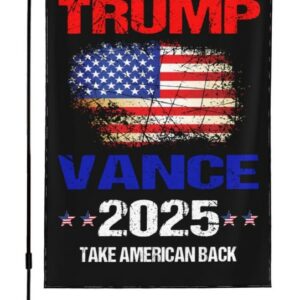 Trump-Vance 2024 Garden Flag,Donald Trump 2024 President J D-Vance Ake Save American Back Double Sided Garden Flag House24