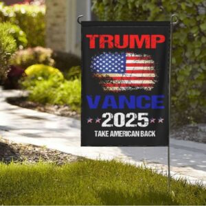 Trump-Vance 2024 Garden Flag,Donald Trump 2024 President J D-Vance Ake Save American Back Double Sided Garden Flag House25