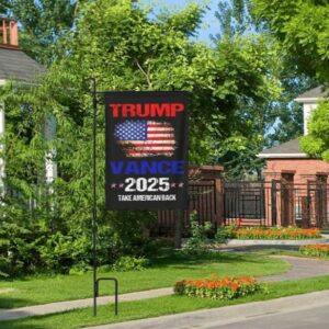 Trump-Vance 2024 Garden Flag,Donald Trump 2024 President J D-Vance Ake Save American Back Double Sided Garden Flag House27