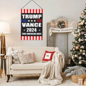 Trump-Vance 2024 Garden Flag,Donald Trump 2024 President J D-Vance Ake Save American Back Double Sided Garden Flag House34