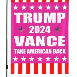 Trump-Vance 2024 Garden Flag,Donald Trump 2024 President J D-Vance Ake Save American Back Double Sided Garden Flag House36