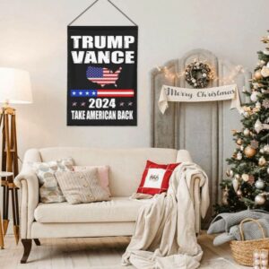 Trump-Vance 2024 Garden Flag,Donald Trump 2024 President J D-Vance Ake Save American Back Double Sided Garden Flag House4