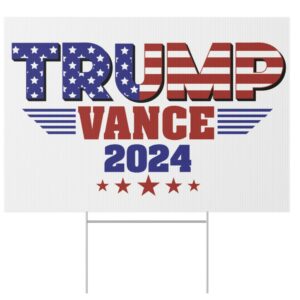 Trump Vance 2024 Lawn Sign, Trump Yard Sign, Trump Vance 24 Election Sign Us