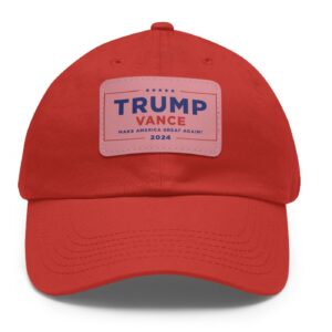 Trump Vance 2024 Leather Hat Caps