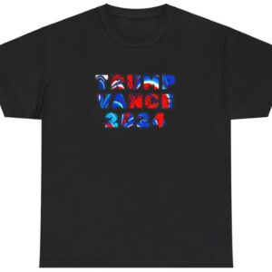 Trump Vance 2024 Mod Indie Print Style Unisex Cotton Tee Pretty Colorful MAGA Political Election Shirt Eye Catching design Pro Republican1