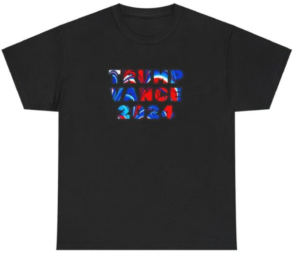 Trump Vance 2024 Mod Indie Print Style Unisex Cotton Tee Pretty Colorful MAGA Political Election Shirt Eye Catching design Pro Republican1