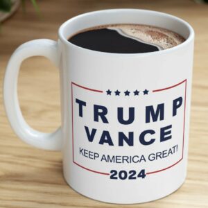 Trump Vance 2024 Mug, 11oz Mug, Best Trump Mug Gift Never Surrender Mug Ceramic Mug 11oz - Trump Gift Mug, Trump VP Pick JD Vance