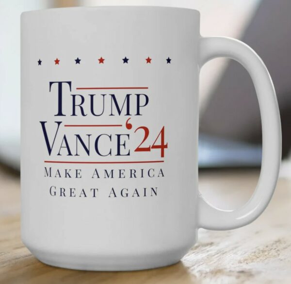 Trump Vance 2024 Mug, Make America Great Again Coffee Cup, American Republican Maga JD Vance Donald Trump Lover Coffee Mug Lets Go Brandon,