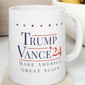 Trump Vance 2024 Mug, Make America Great Again Coffee Cup, American Republican Maga JD Vance Donald Trump Lover Coffee Mug Lets Go Brandon,2